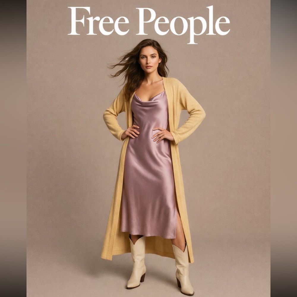 *Free People - Cardigan With Pockets PTP 21” - 48” length